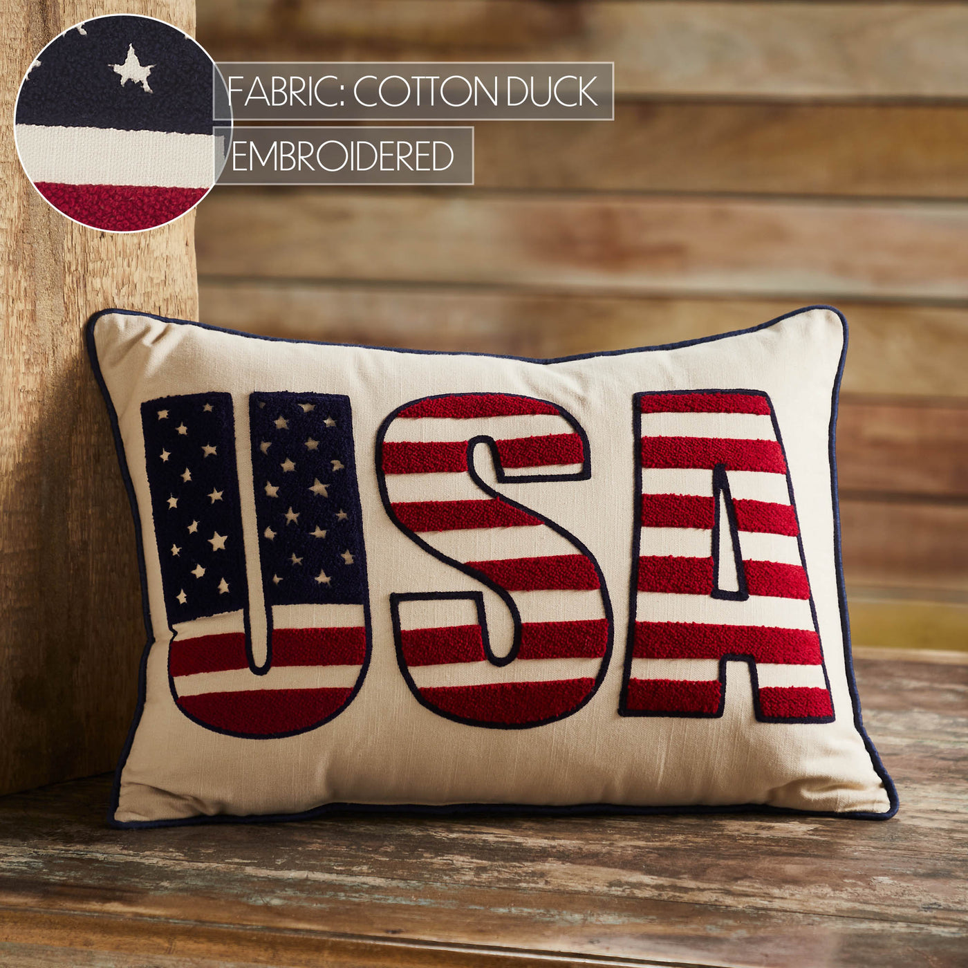 USA Flag Pillow 14" x 20"