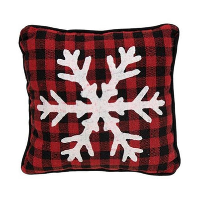 Snowflake Lodge 6" Mini Decorative Pillow