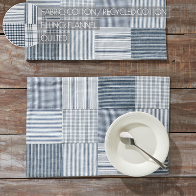 Set of 2 Sawyer Mill Blue Quilted Placemats