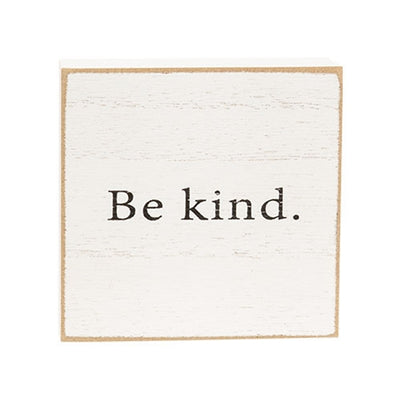 Set of 6 Inspirational Faith Word 3" White Wooden Square Blocks