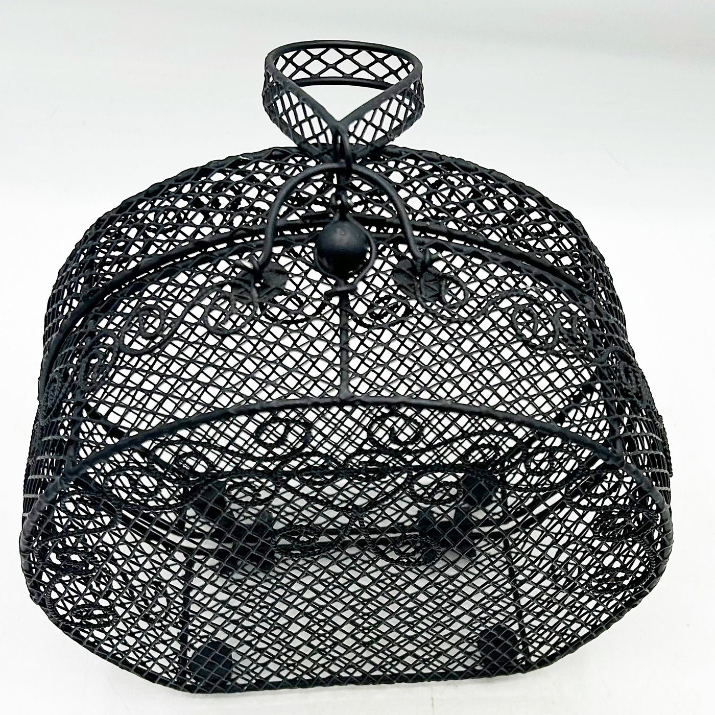 Black Metal Mesh Purse Shaped Container