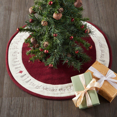 Star of Wonder 24" Diameter Christmas Tree Skirt