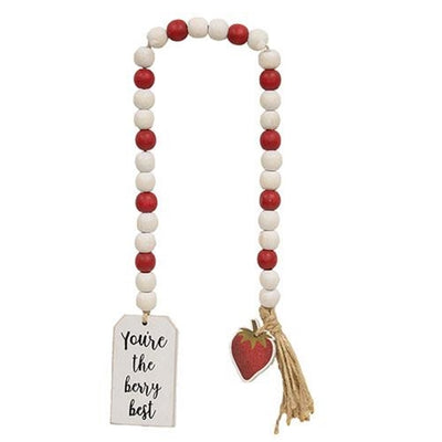 You're the Berry Best Strawberry 23" Farmhouse Bead Garland