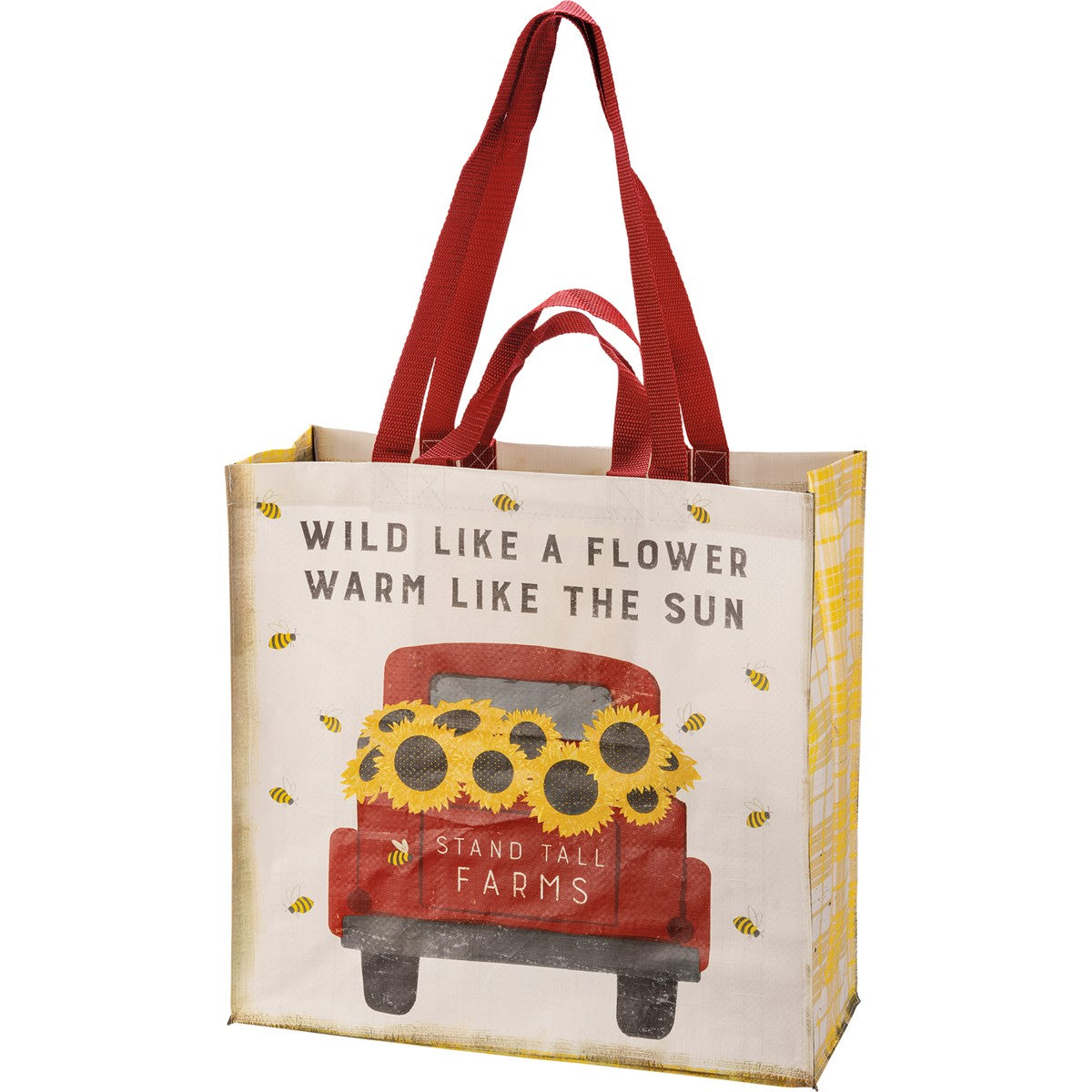 Stand Tall Farms Sunflower Truck Reusable Market Tote