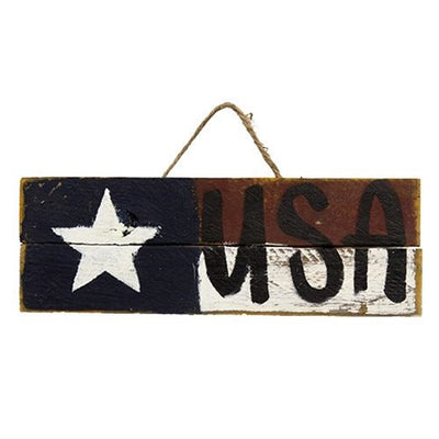 Set of 3 Americana USA 1776 Liberty Lath Hanging Signs