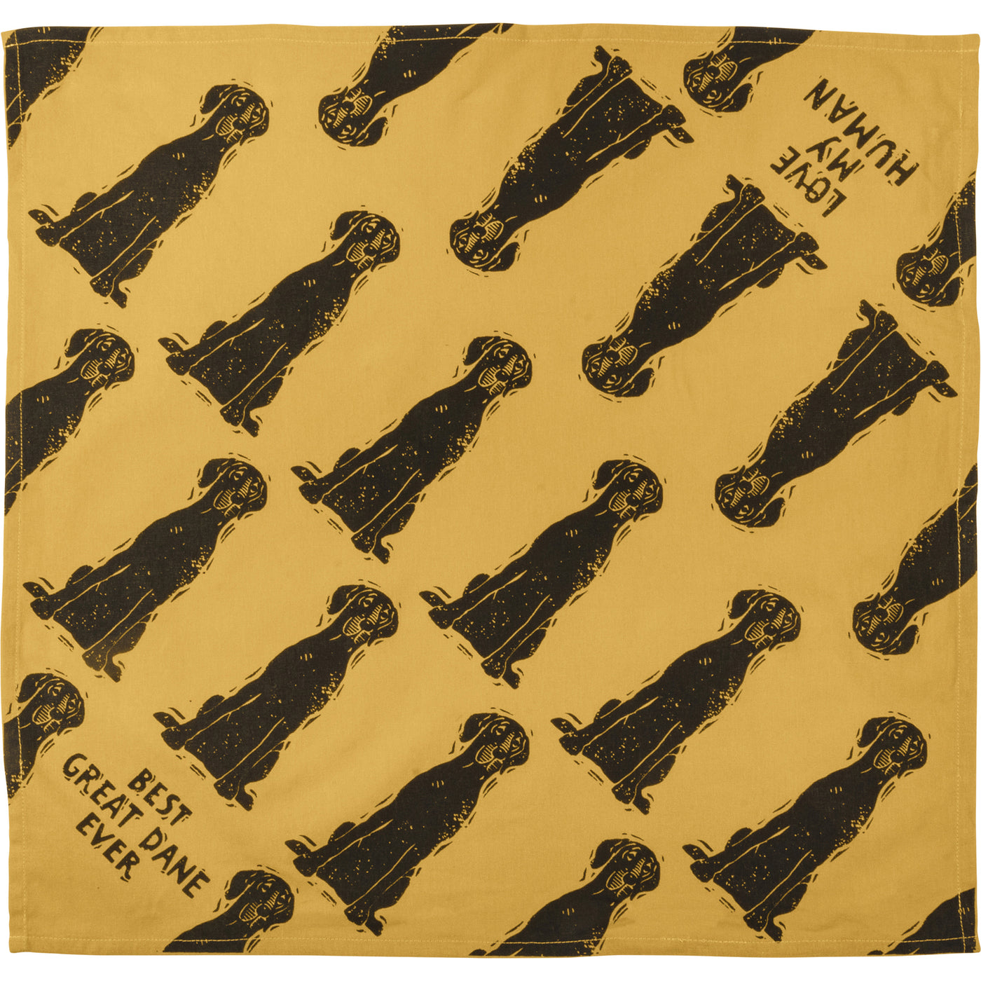 Best Great Dane Ever Love My Human Dog Bandana Large