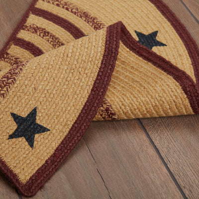 DAY 8 ❤️🫐 20 RED WHITE + BLUEBERRY DAYS Potomac Americana Stencil Stars Half Circle Jute Rug