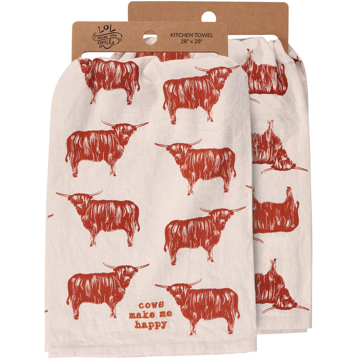 Cows Make Me Happy Kitchen Towel