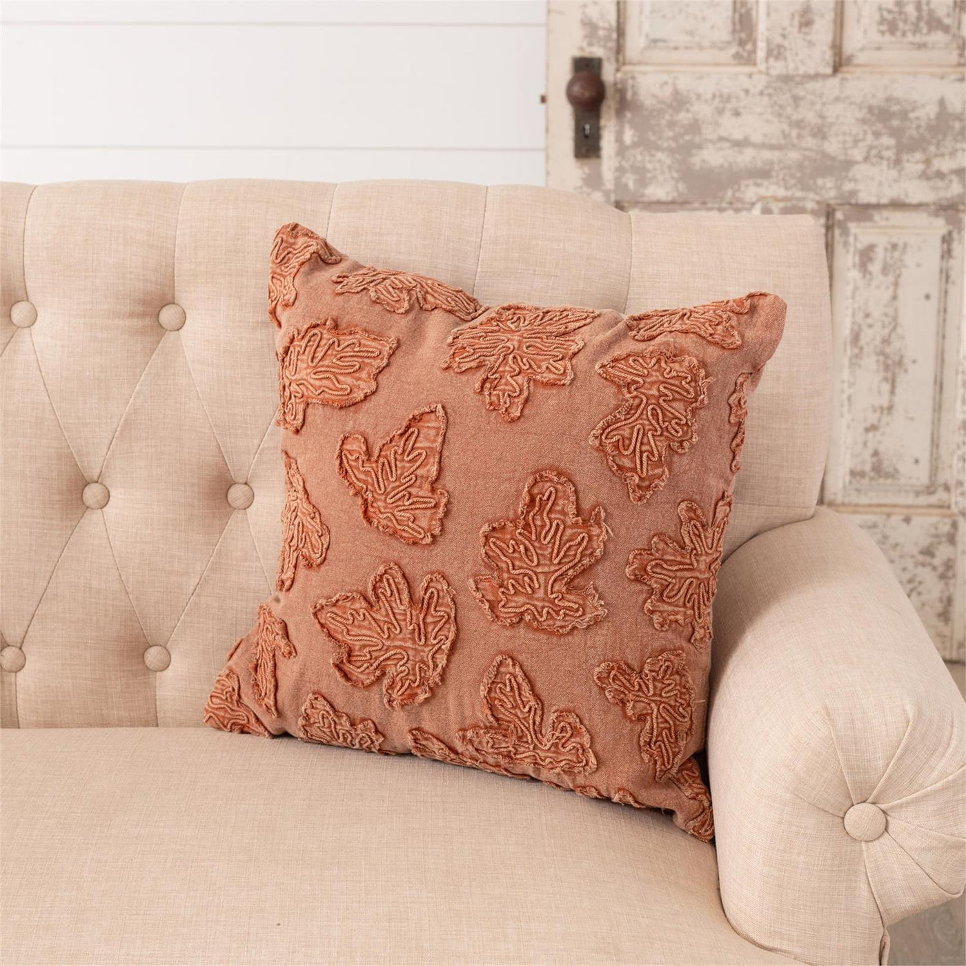 Stonewashed Fall Leaves 18" Accent Pillows