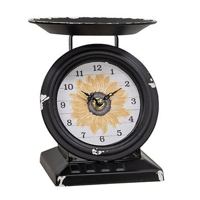 Vintage-Style Sunflower Old Town Scale Clock