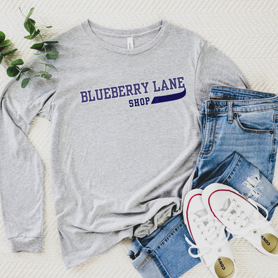 💙 Blueberry Lane Merch Athletic Style Long Sleeve T-Shirt