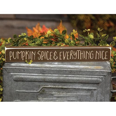 Pumpkin Spice & Everything Nice 12" Engraved Block