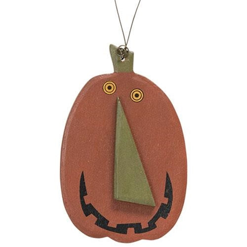 DAY 23 🎃 25 Days of SUMMERWEEN Set of 4 Candy Corn Ghost & Jack Primitive Wood Ornaments