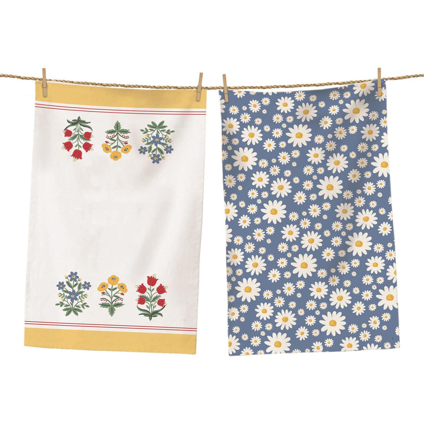 Set of 3 Cheery Day Floral Kitchen Towels