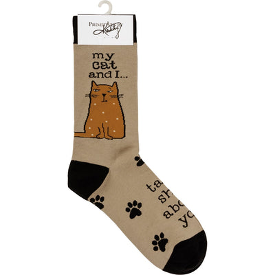 My Cat And I Talk About You Unisex Fun Socks
