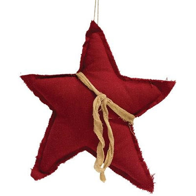 💙 Red Fabric Star Ornament