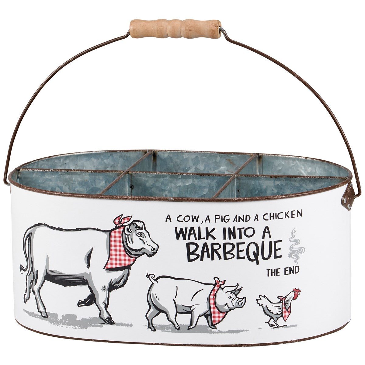 A Cow Pig and Chicken Barbeque Caddy
