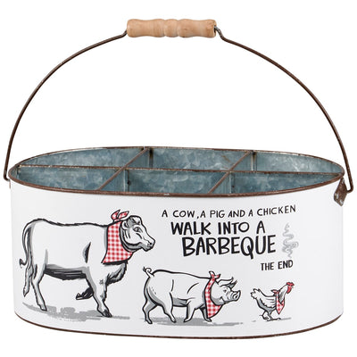 A Cow Pig and Chicken Barbeque Caddy