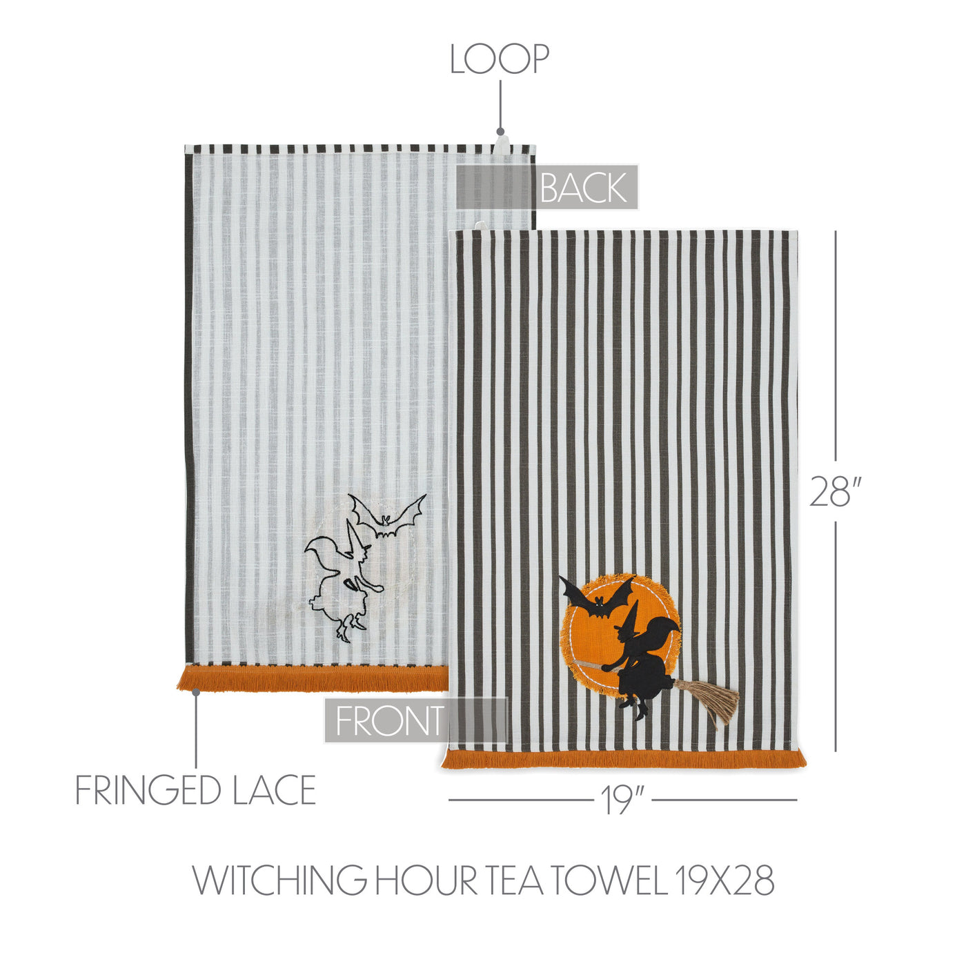 🧙‍♀️✨ 7 WITCHY DAYS DAY 1 Witching Hour Spooky Halloween Kitchen Dish Towel