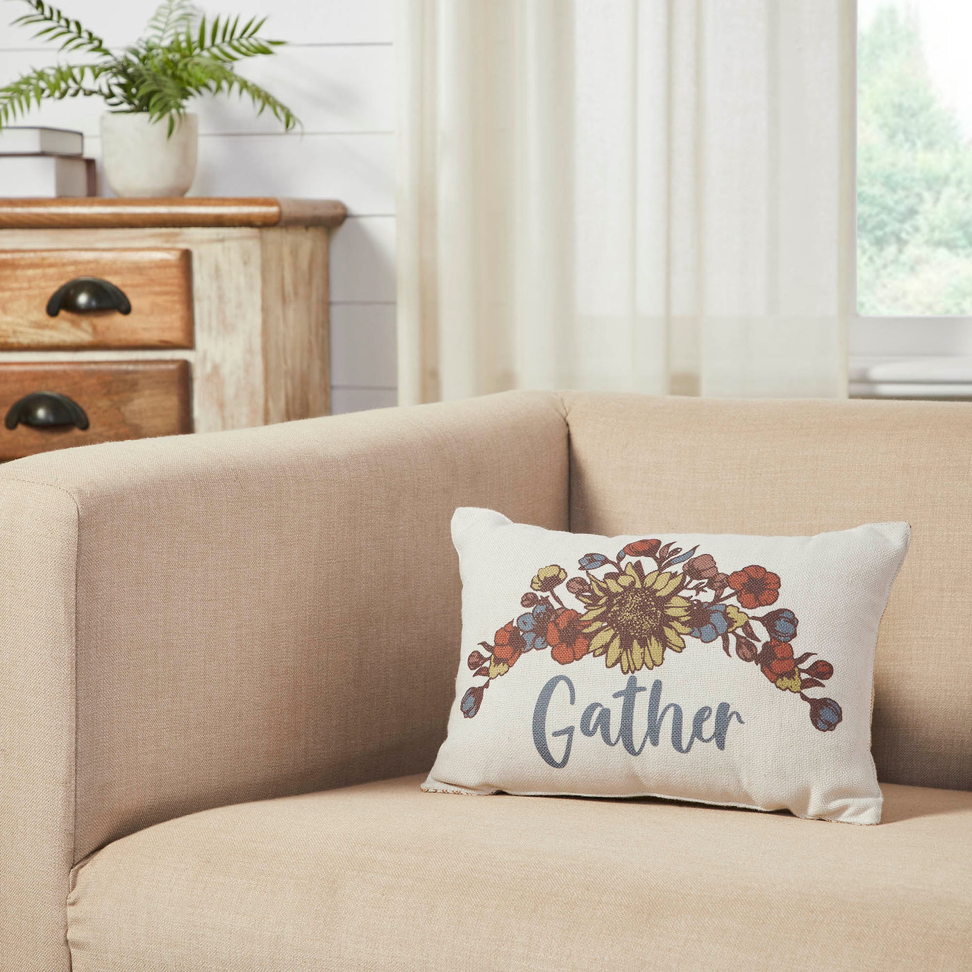 Bountifall Floral Gather 14" Fall Pillow