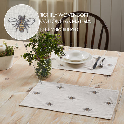 Set of 6 Embroidered Bee Placemats