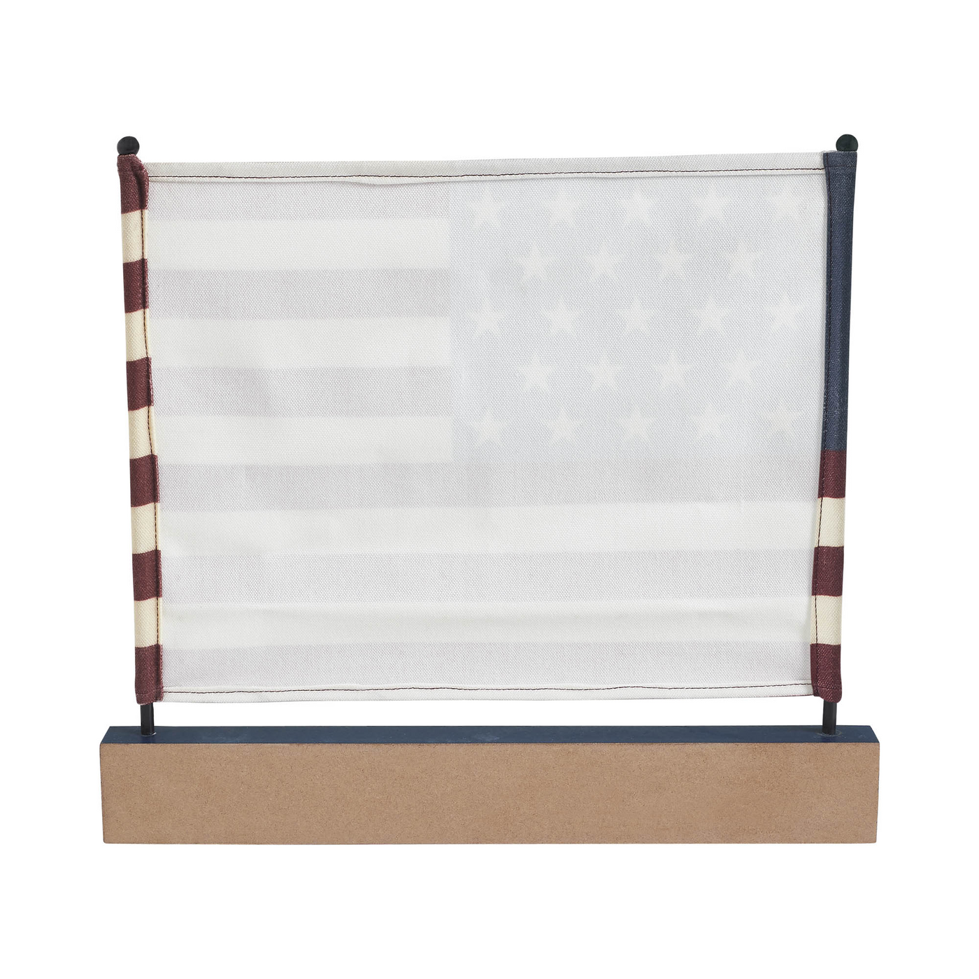 God Bless America Canvas American Flag on Base
