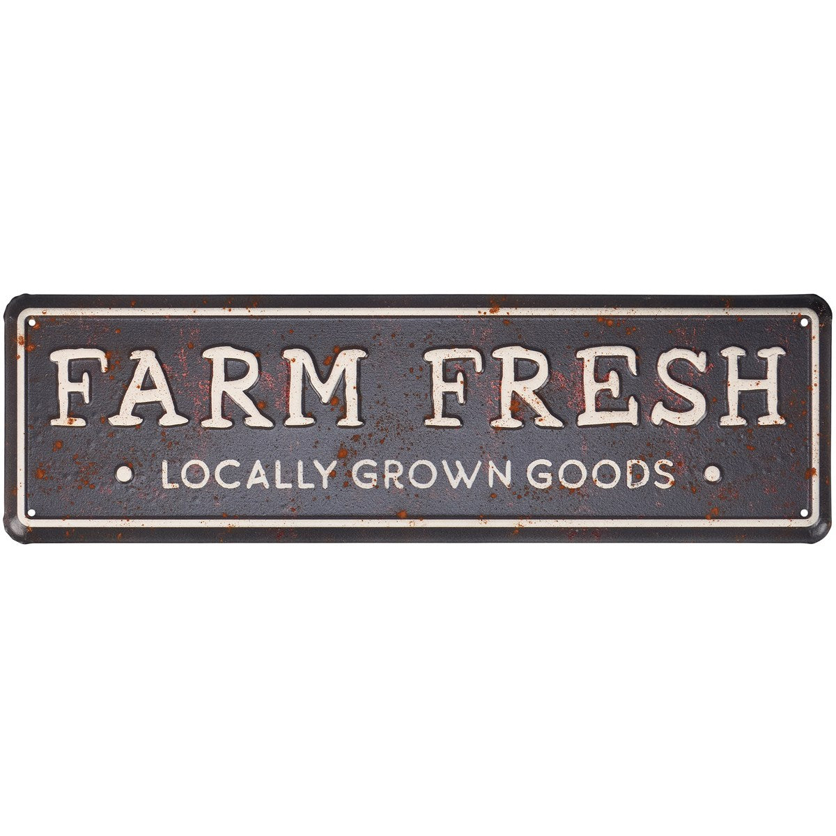 Farm Fresh Locally Grown Goods 17" Metal Sign