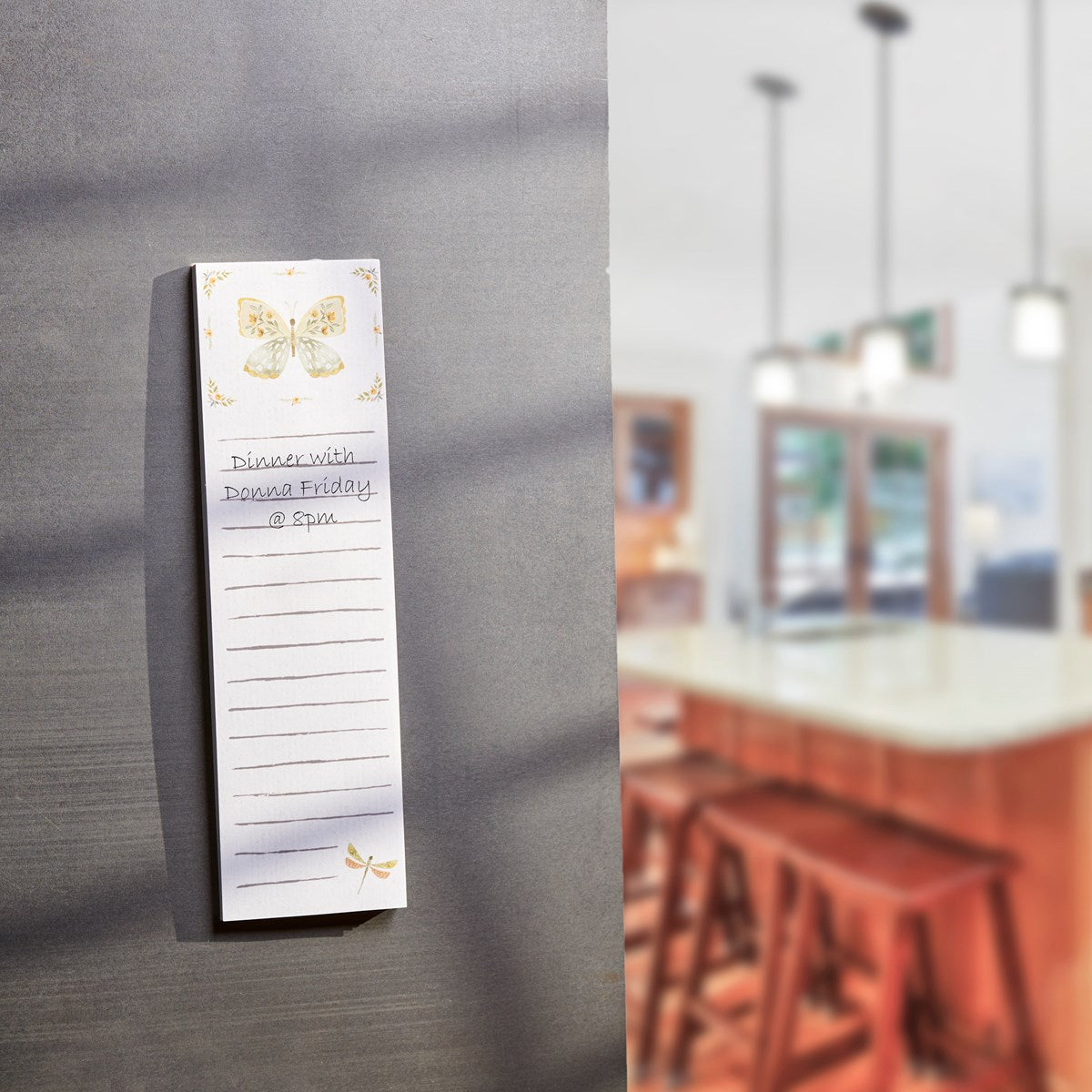 Yellow Butterfly Magnetic List Pad