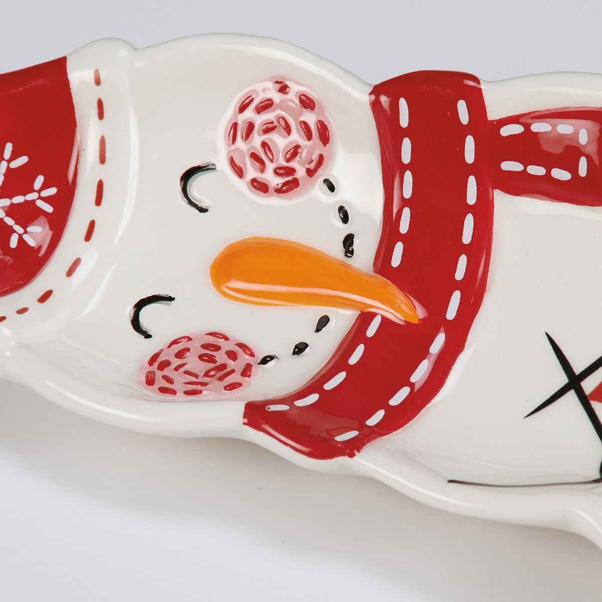 Surprise Me Sale 🤭 Snowman Knitting Vanity Tray Stoneware