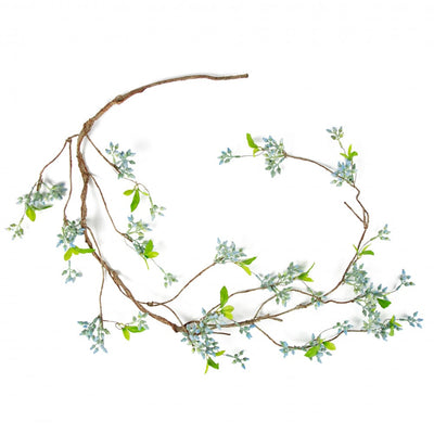 Blue Seeded Berry Vine 62" Faux Floral Garland