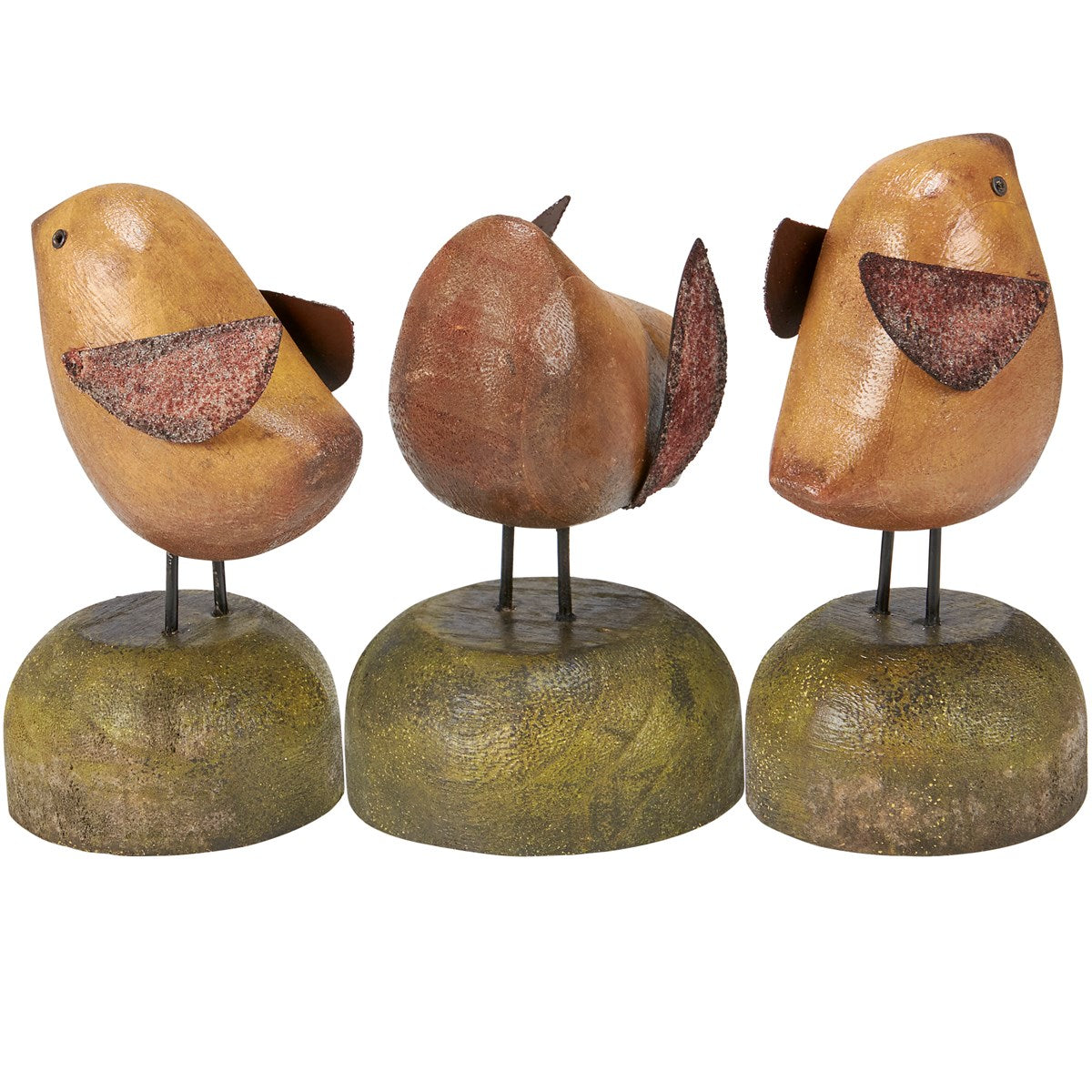 Set of 3 Rustic Chick Figures