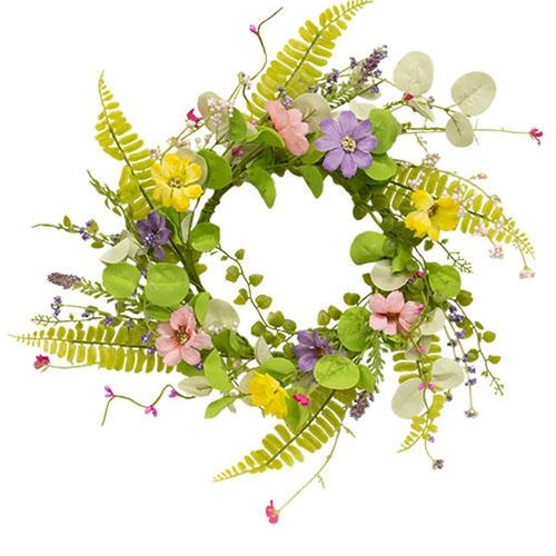 💙 Spring Mix Blossoms 12" Small Faux Wreath