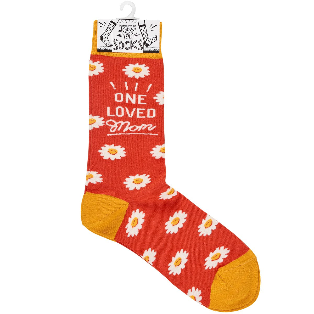 One Loved Mom Daisy Novelty Fun Socks
