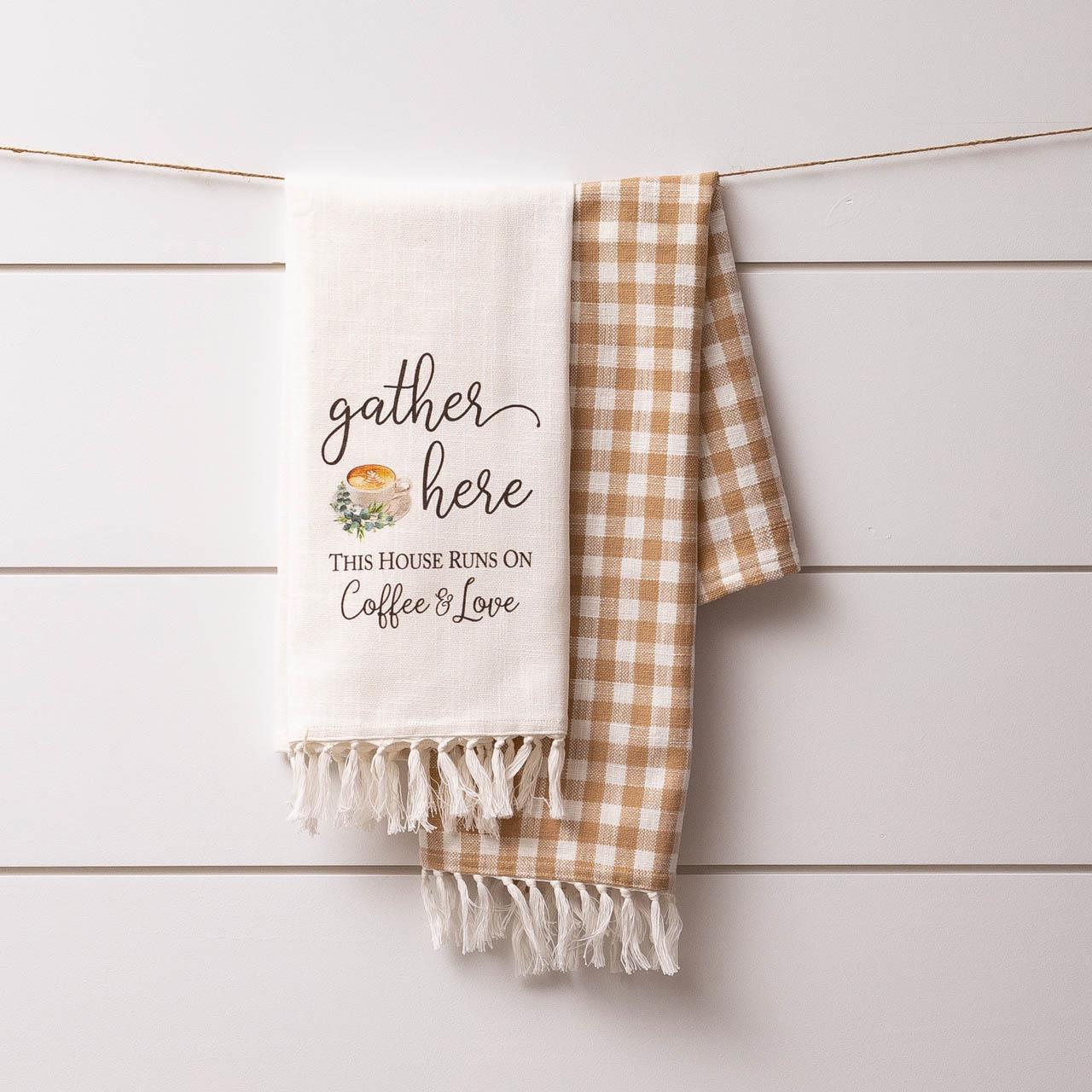 This House Runs on Coffee and Love Kitchen Towel Set