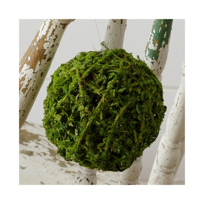 Moss Ball With Hang String 4"