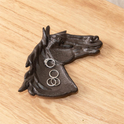 Horse Head Cast Iron Trinket Tray