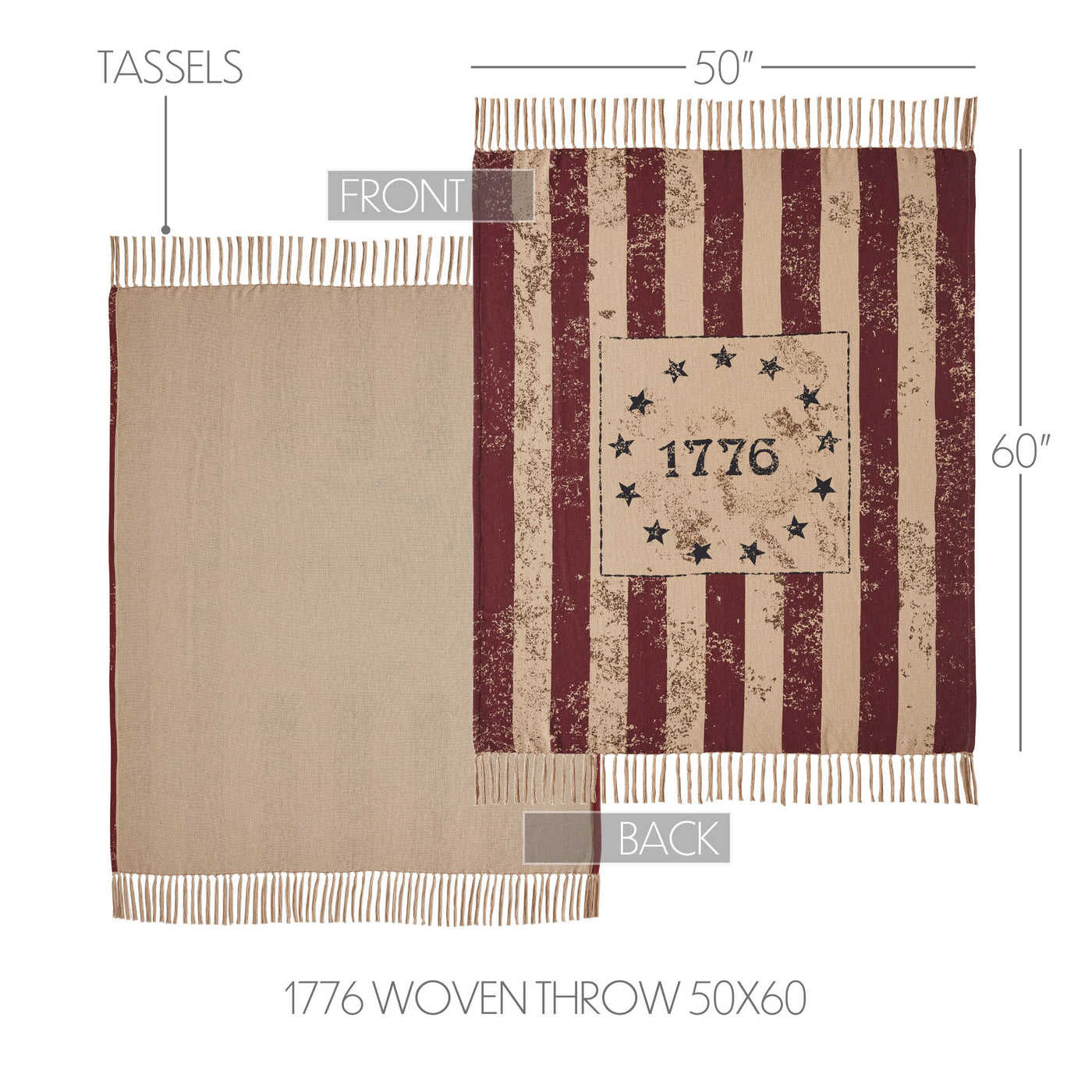 My Country 1776 Woven Throw 50" x 60"