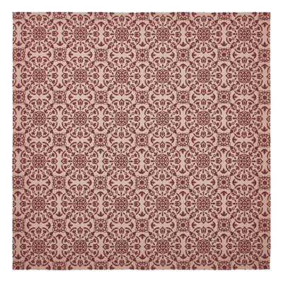 Custom House Burgundy Tan Jacquard 42" Square Table Topper