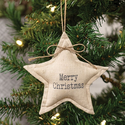 DAY 11 ✨ 25 Days of Ornaments ✨ Merry Christmas Natural Star Ornament