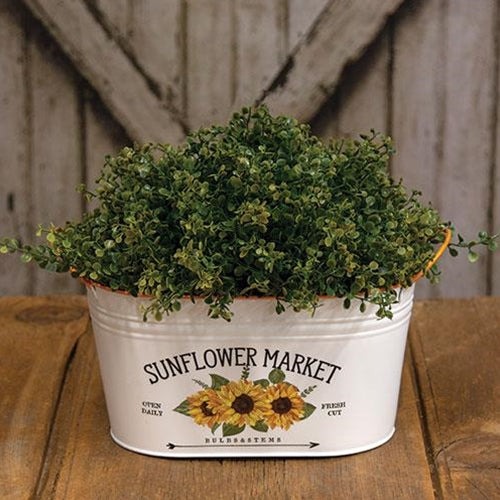 Sunflower Market Yellow Rim Oval Bucket