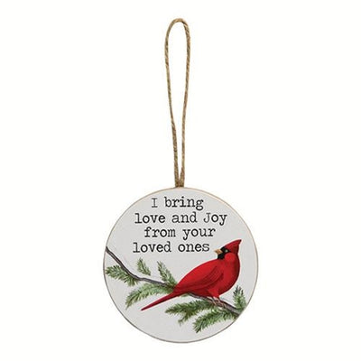 Cardinal Ornament I Bring Love and Joy From Your Loved Ones