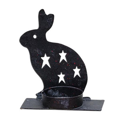 DAY 18 🐇🐥 20 DAYS OF BUNNIES + CHICKS Rabbit With Star Cutouts Tealight Holder