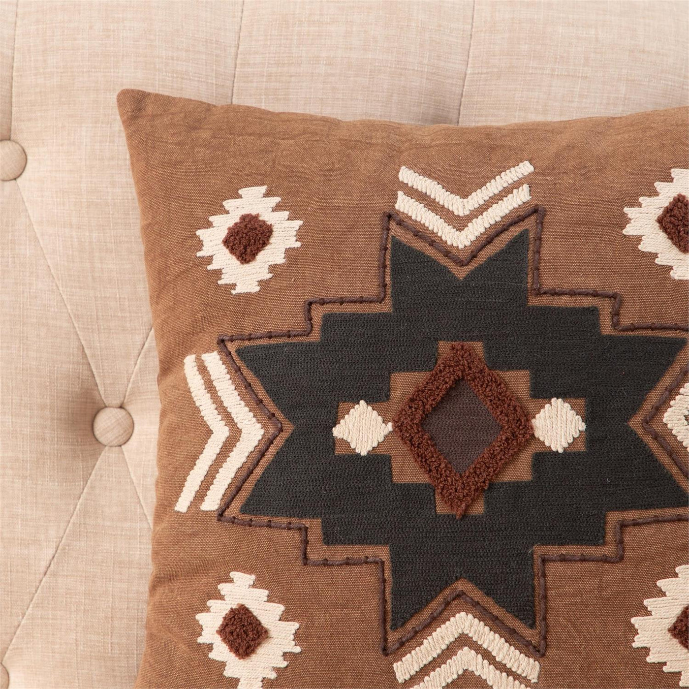 Southwestern Shades of Brown 16" Accent Pillow