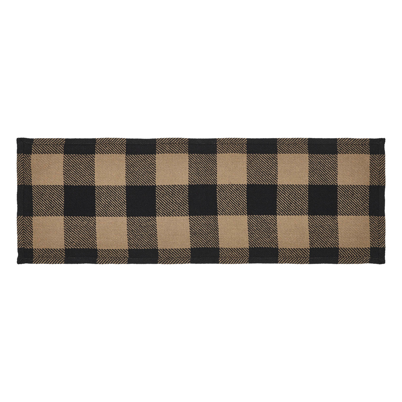 Black Check Table Runner 12" x 36"