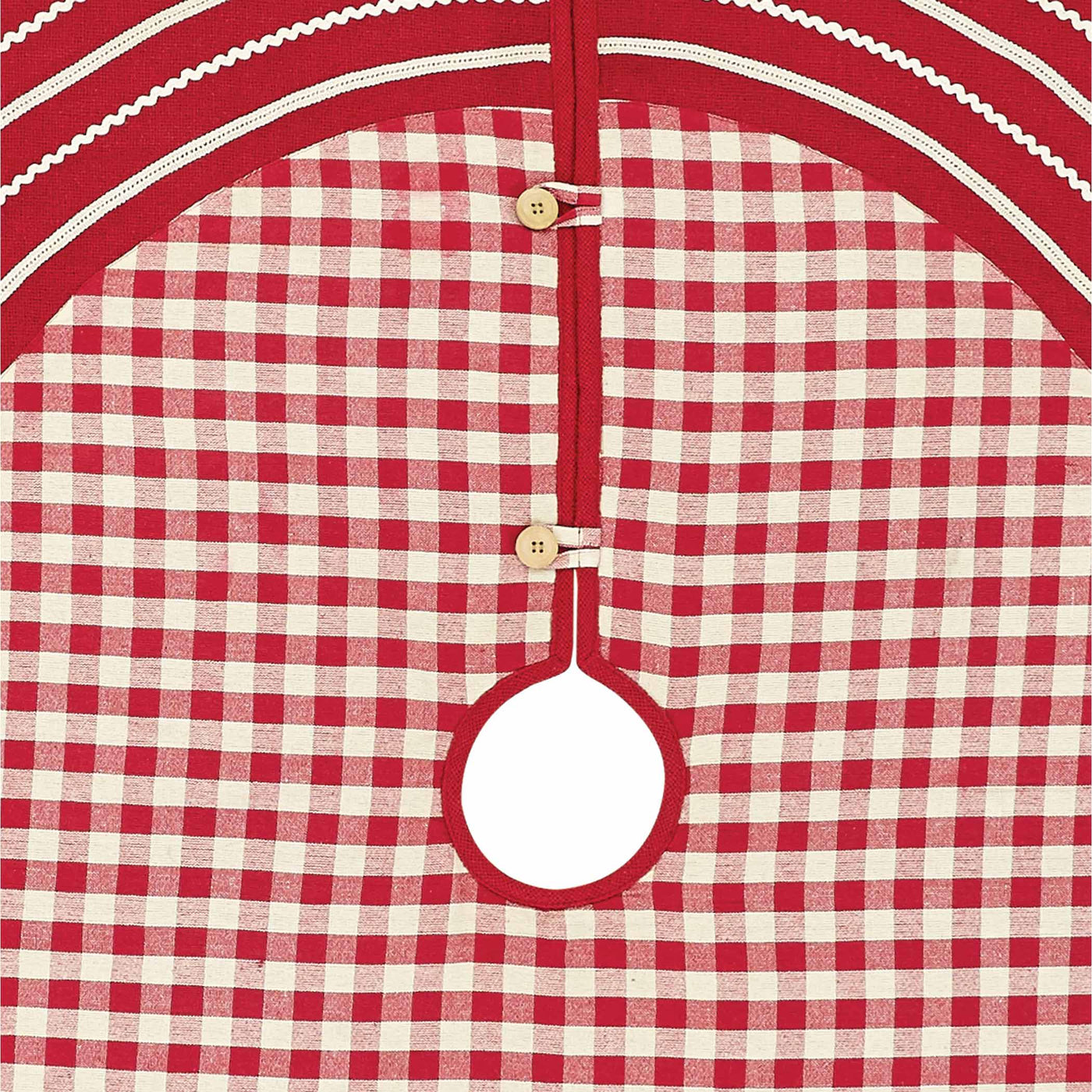 Gretchen Red and White Christmas Tree Skirt 48" Diameter