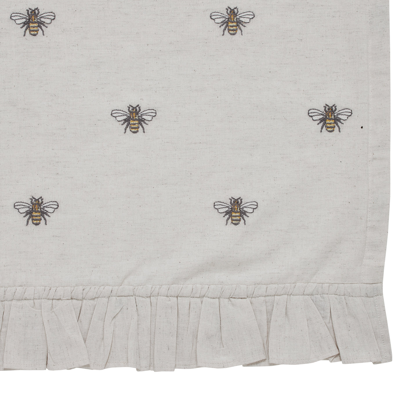 Embroidered Bee Tier Bistro Curtains Set of 2 24" x 36"