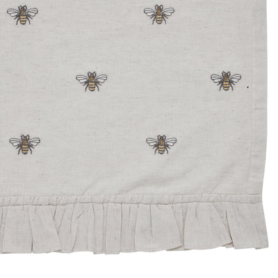 Embroidered Bee Tier Bistro Curtains Set of 2 24" x 36"