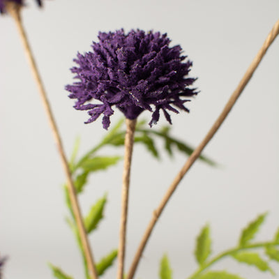 💙 Purple Clover 28" Faux Floral Stem