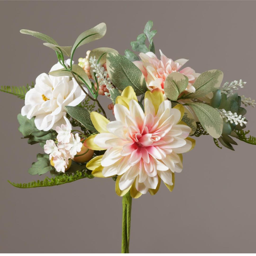 Pink and White Blend 16" Faux Floral Bouquet