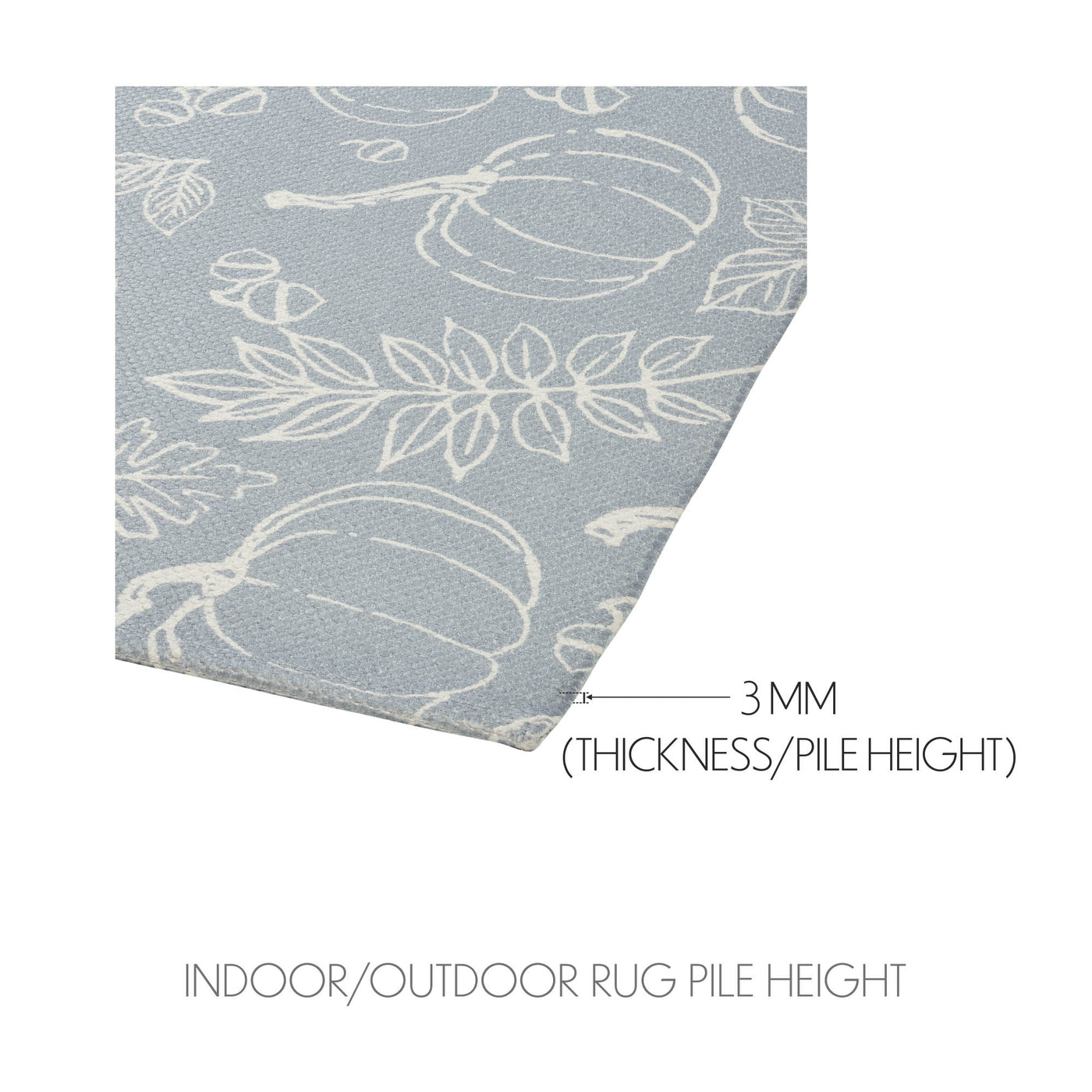 Silhouette Pumpkin Grey Indoor/Outdoor 36" Rug